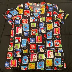 Very Soft Christmas Scrub Top